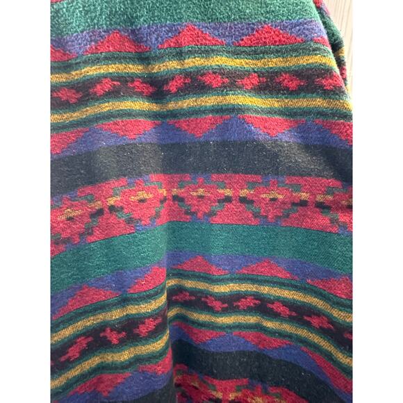 Vintage y2K Botany 500 Womens Jacket Large Colorful Southwest Aztec Wool Coat - Picture 3 of 8